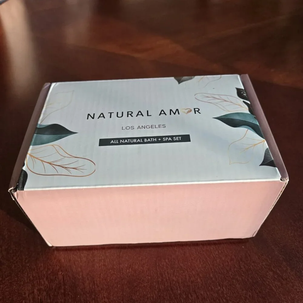 Natural Amor Handmade Spa Gift Set, Relaxing 5pcs Self Handmade Skin Care Sets G